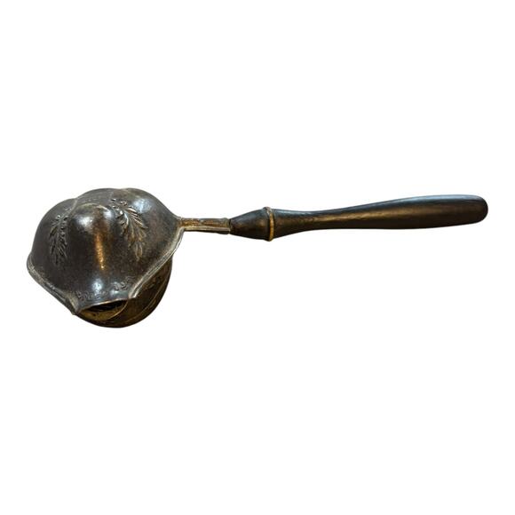 Antique Paye & Baker 1917 Patented‎ Silver Plated Tea Strainer Spoon Wood Handle - Picture 3 of 10